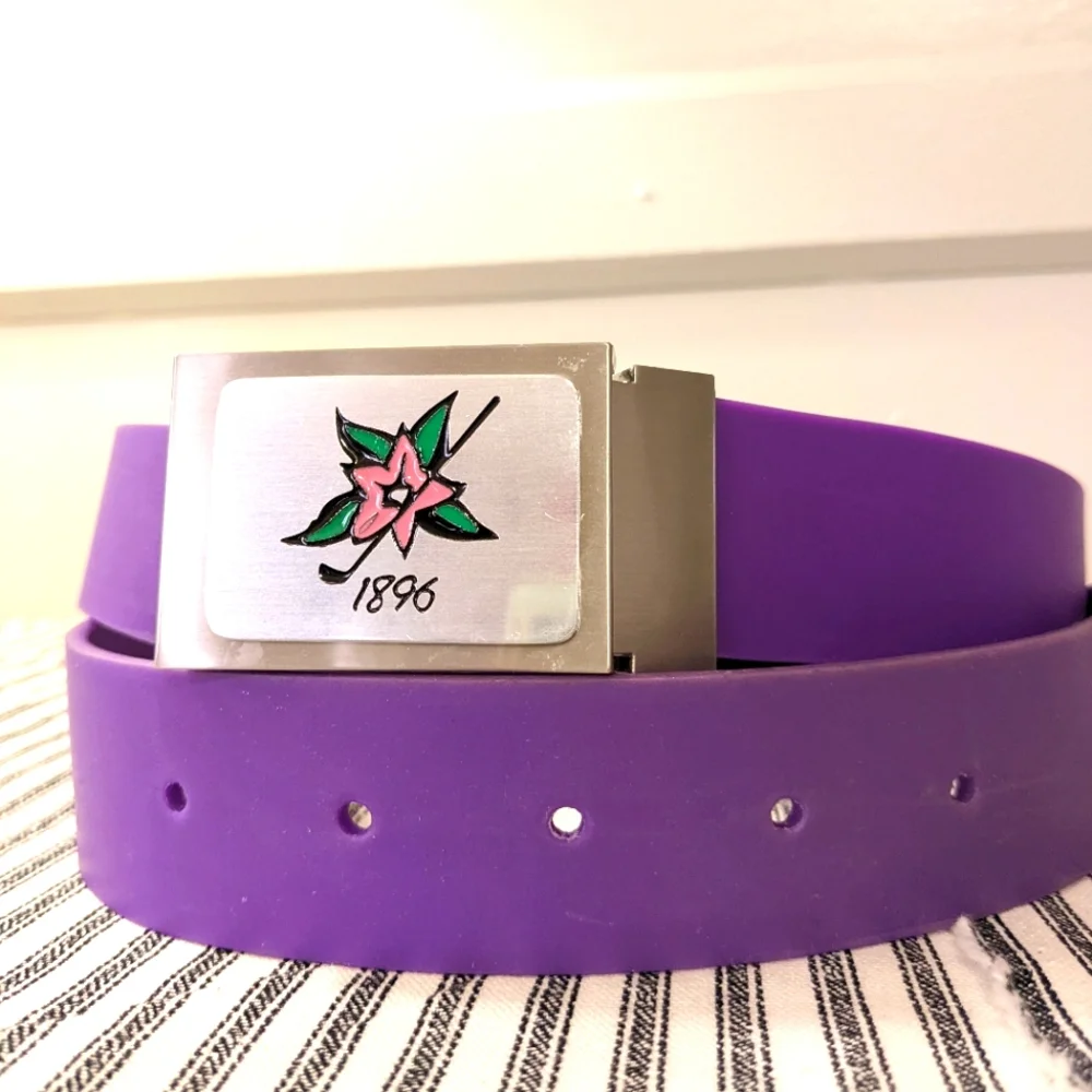 Clazic Purple Golf Belt Silicone with Floral‎ Buckle